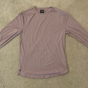 Cuts clothing curve-hem long sleeve shirt
